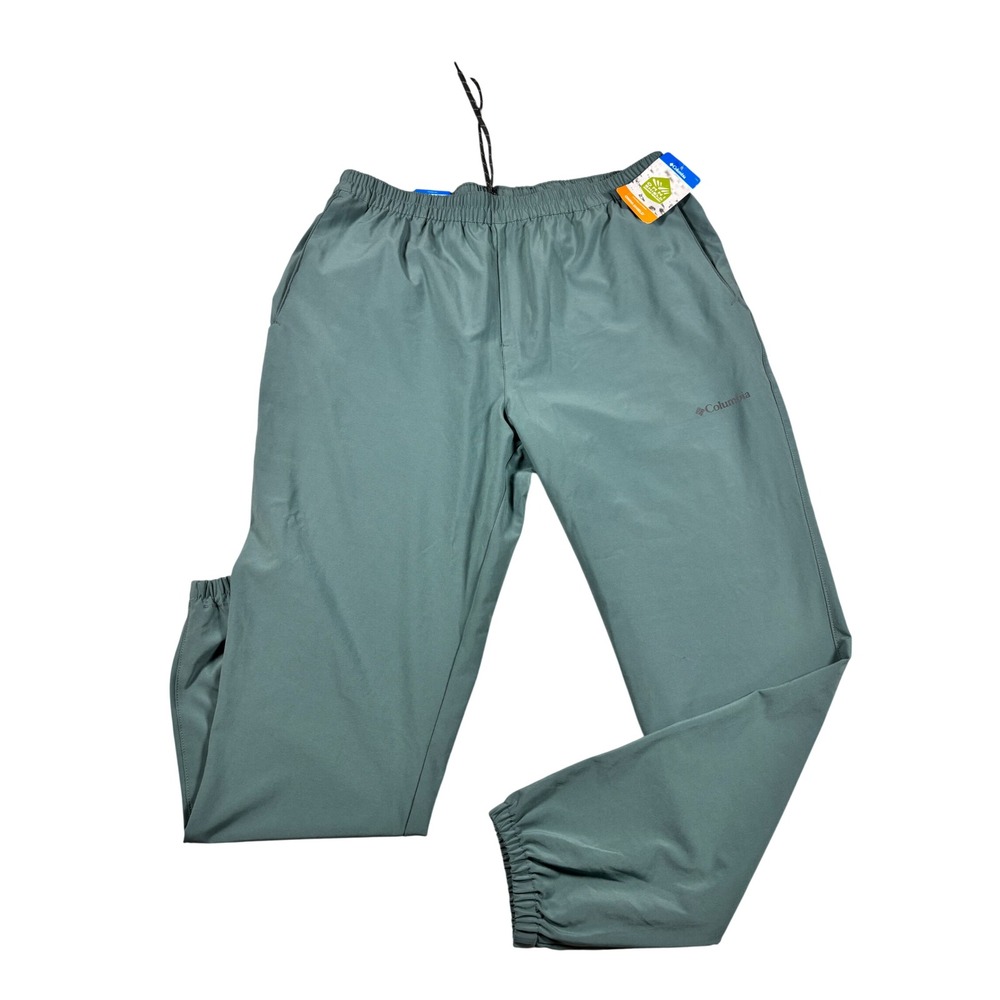 NEW Columbia Hike Jogger Mens L Regular Green Omni-Shield Stretch Pants